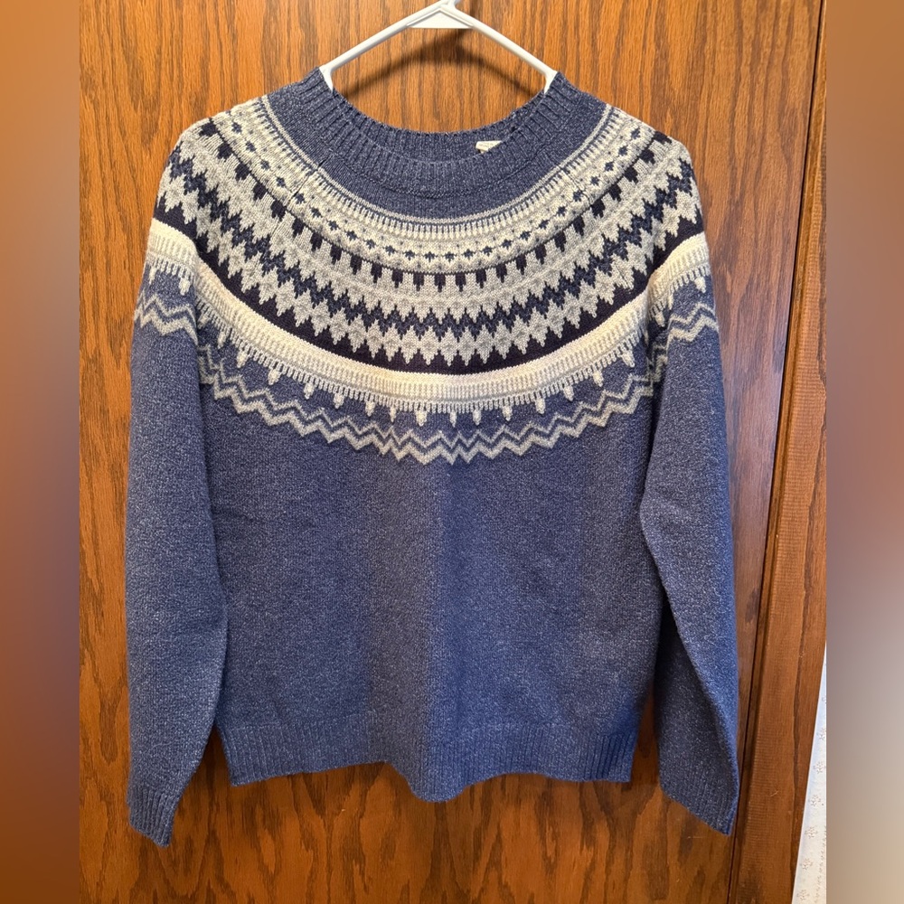 Casual Nordic Yoke Crewneck Sweater